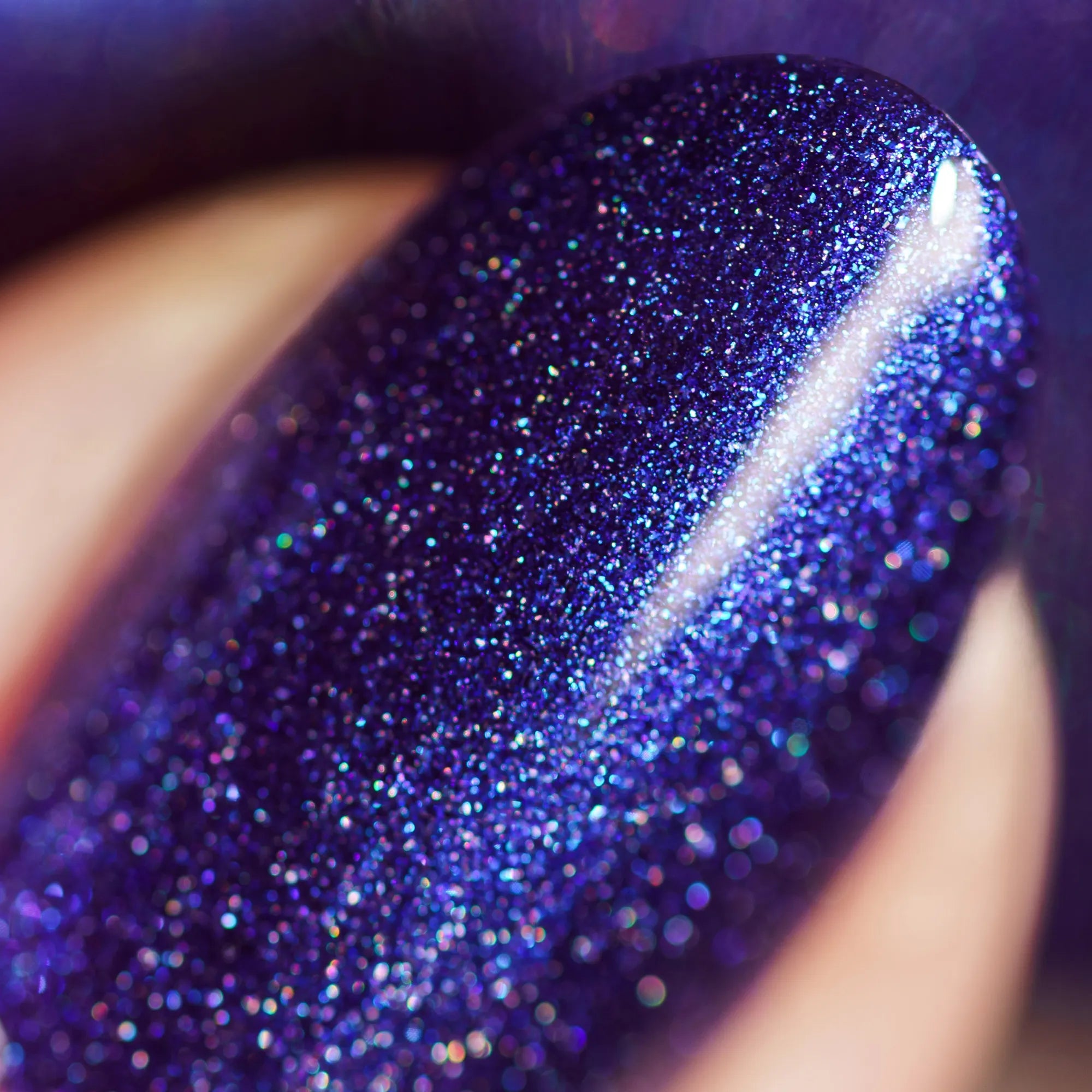 HERZLACK Nagellack mit Holo Glitzer Herbstzauber Blaubeerchen