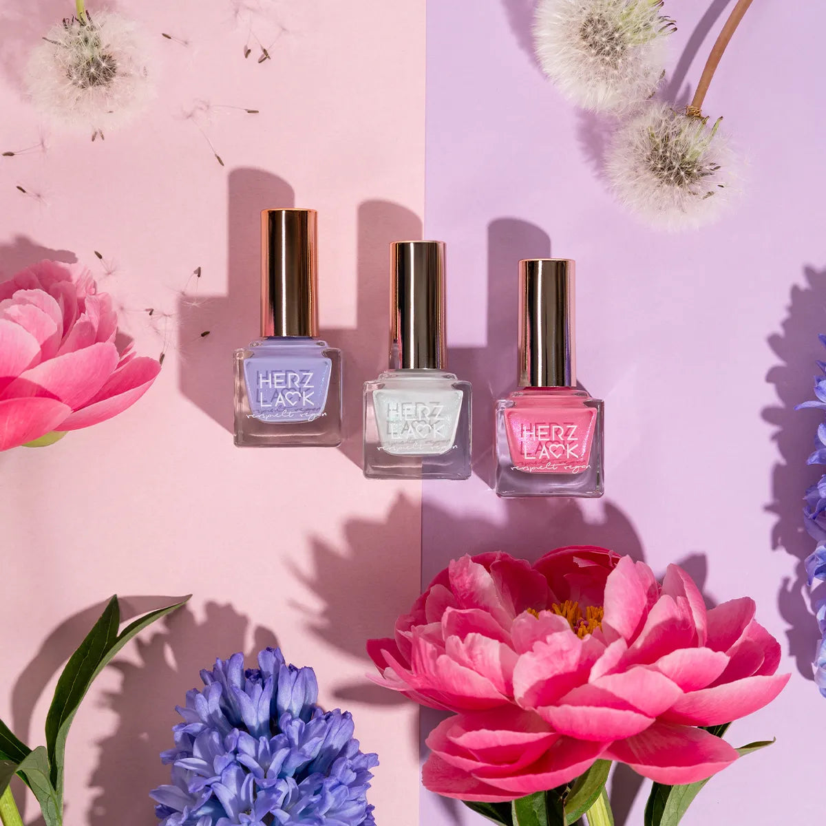 HERZLACK Nagellack Farben des Frühlings Kollektion
