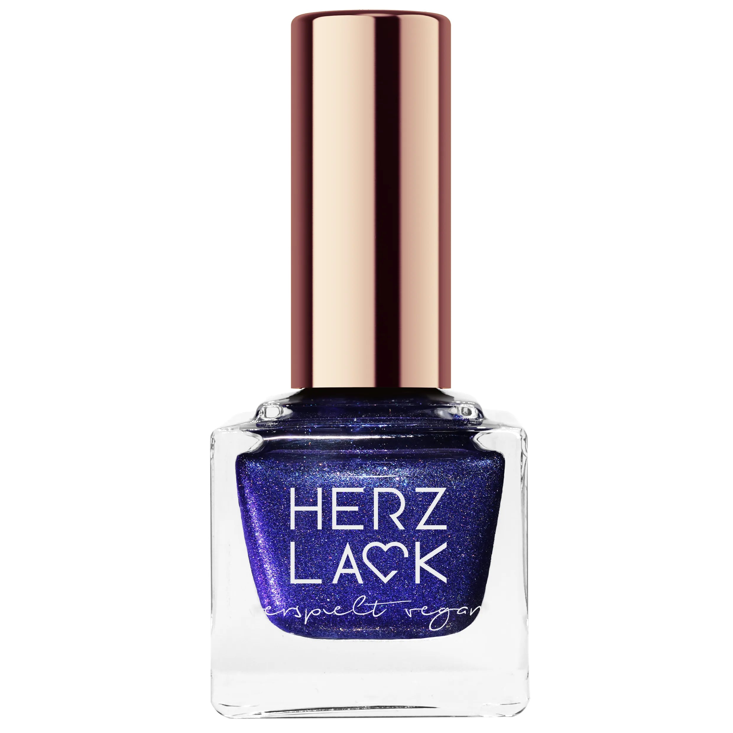 HERZLACK Nagellack mit Holo Glitzer Herbstzauber Blaubeerchen